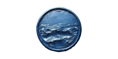 Circular blue textured abstract pattern isolated on transparent background png