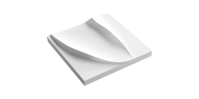 Stack of blank paper sheets with curled corner isolated on transparent background png