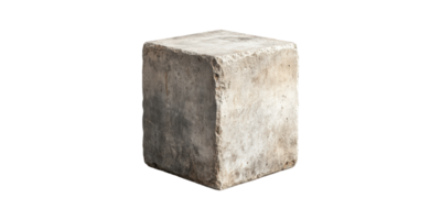 Weathered concrete block isolated on transparent background png