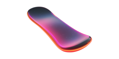 Futuristic neon gradient object isolated on transparent background png