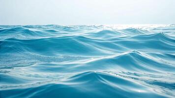 Calming waves of soft foam material ocean nature photography serene environment wide angle view tranquil concept photo
