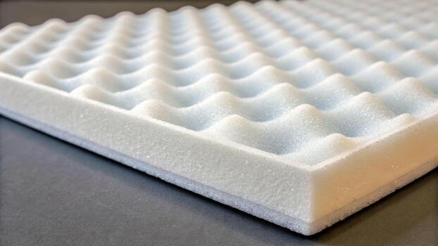 Analyzing cross section of high density foam material laboratory image showcase indoor close-up material science insights photo