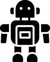 robot in flat design style vector