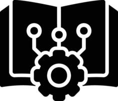 machine learning in flat design style vector