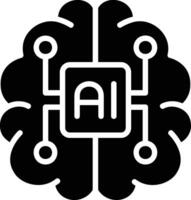 human brain in flat design style vector