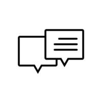two speech bubbles icon on white background vector