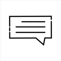 a speech bubble icon on a white background vector