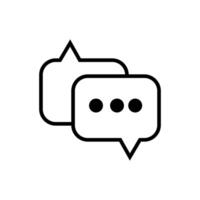 two speech bubbles with dots on them vector