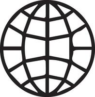 Globe icon design symbol of go to web for website and mobile app. vector