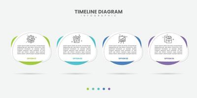 Infographic design template abstract with 4 steps, options. can be used for workflow diagram, info chart, web design. vector