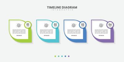 Infographic design leaf template with 4 steps, options. can be used for workflow diagram, info chart, web design. vector
