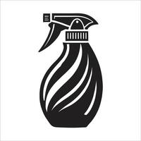 Icon Of a Spray Bottle Ideal For cleaning And Disinfecting Themes Minimalist And Flat Symbol Icon Design On White Background vector