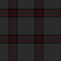 A black and red plaid fabric pattern vector