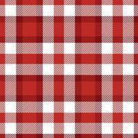 A red and white checkered fabric pattern vector
