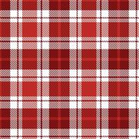 A red and white plaid fabric background vector