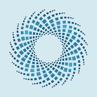 Abstract mandala. Blue swirl design element. swirling background. twirl design. vector