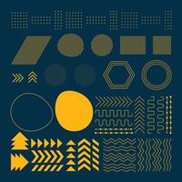 Set of abstract elements. Collection of abstract shapes suitable for modern banner and poster. Geometric pattern design. vector