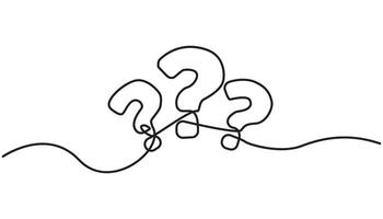 Question Mark Continuous Line Icon vector