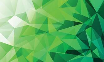 Abstract green gradient low poly geometric triangle pattern background vector