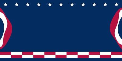 American flag abstract background with empty space for text. Design for banner, poster, greeting card. vector