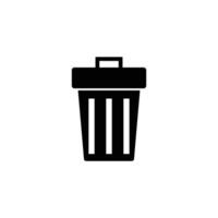 Trash can icon symbol. Trash can icon illustration, trash can icon isolated on white background. Recycling bin icon. Garbage bin symbol. vector