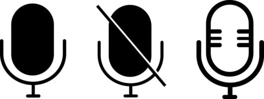 Microphones design collection. Set of microphone icons. microphone icon .Mic icon. Retro microphone vector