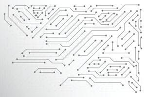 Electronic Circuit Board Hi Tech Pattern. Futuristic Circuit Board on White Background vector
