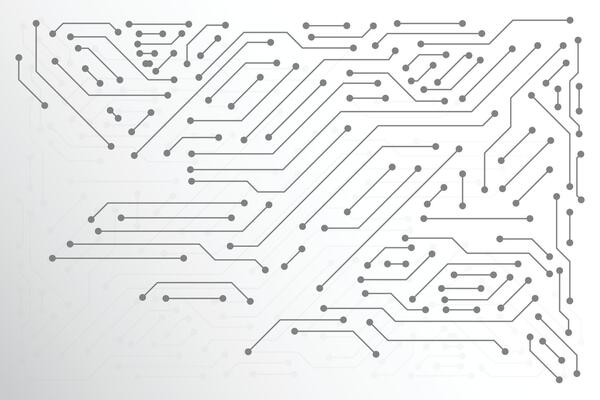 Electronic Circuit Board Hi Tech Pattern. Futuristic Circuit Board on White Background