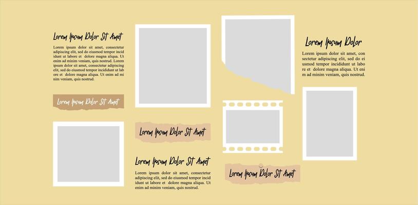 Picture Collage grid photo effect design