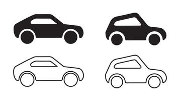 Car icons set. Ideal for automotive designs, transportation themes graphics, and vehicle. illustrations. vector