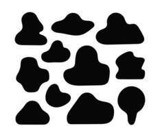 Blob shape organic, illustration set. Collection from abstract forms for design and paint vector