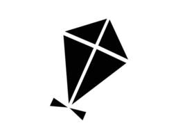 Kite icon . Kite with tail flat icon for apps and websites vector