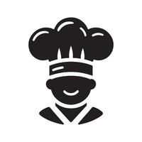 Chef icon flat style design vector