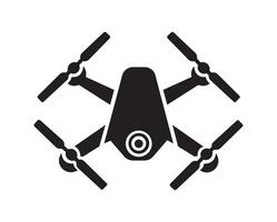 Drone icon, drone quadcopter with action camera vector