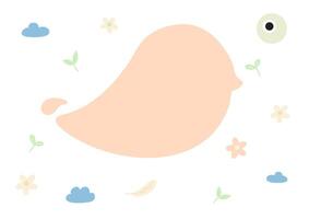 funny banner cartoon in bird theme on background vector