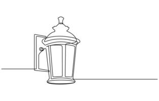 linear image of a classical lamp with a lampshade vector