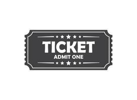 Ticket admit one icon on white background vector