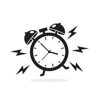 An alarm clock with lightning bolts on it vector
