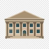 A building with columns and a front door vector
