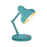 A desk lamp with a red button on it vector