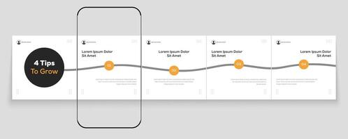 Simple and minimal carousel template layout vector