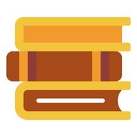 Stack of Colorful Books on a Shelf vector