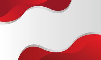 Abstract red and white background image of wave shape vector