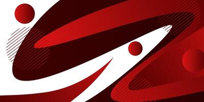 Modern abstract banner background with red wave fluid pattern on white background color. Creative background design with horizontal design. Eps10 vector