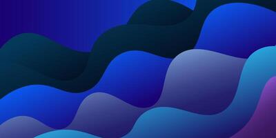 Blue color texture layered 3D paper cut in gradient banner. Abstract paper cut art background design for website template. Topographic map concept or fine origami paper cut. eps10 vector