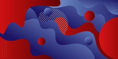 blue and red gradient geometric business banner design. Creative banner design with wave and line shape as template. Simple design on horizontal banner. Eps10 vector