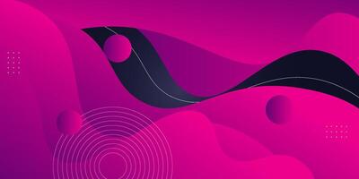 Abstract pink gradient wave background with simple shape elements. Colorful pink design. Elegant concept. Eps10 vector