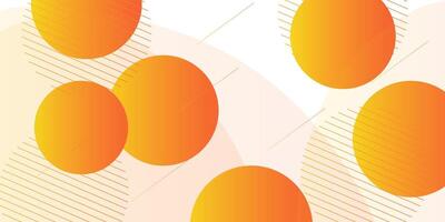 Abstract orange and yellow geometric circle pattern background illustration. 3D view and simple pattern. Cool and luxury design. Eps10 vector