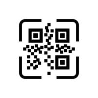 QR Code Scan Icon Design Creative Idea for Mobile App vector