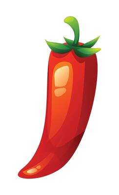 Red chili cartoon illustration